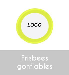 frisbees gonflables personnalisables