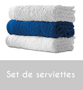 set de serviettes personnalisable